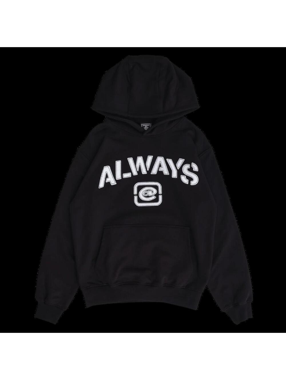 Always Stencil Applique Hood Black • L